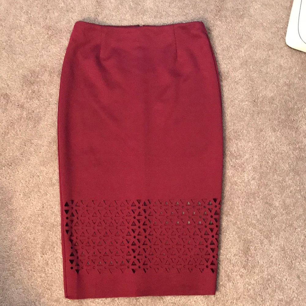NWT burgundy skirt